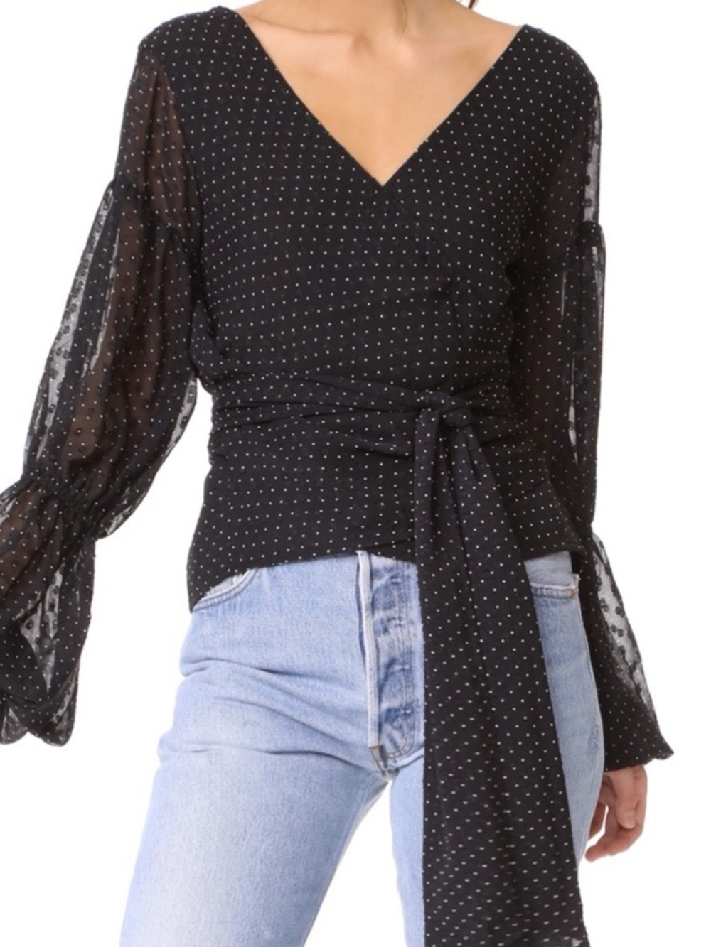 Club Monaco Wrap Blouse - Size S